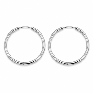 Brincos Argola em Titânio Lisa 30mm – Modelo Clássico Maxi Premium