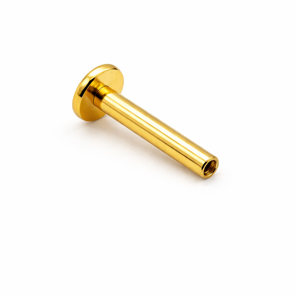 Haste Labret Push Pin em Titânio PVD Gold