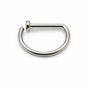 Piercing D-Ring em Titânio (Argola Formato D)