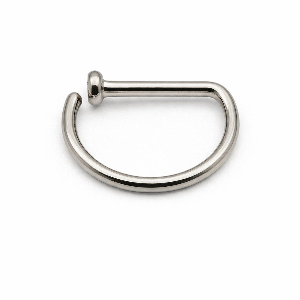 Piercing D-Ring em Titânio (Argola Formato D)