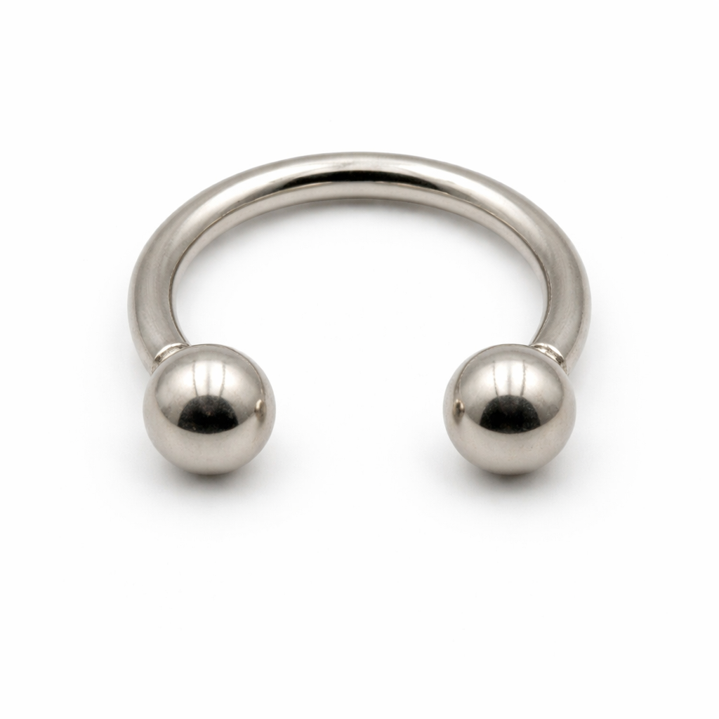 Piercing Ferradura 10mm em Titânio com Rosca Externa