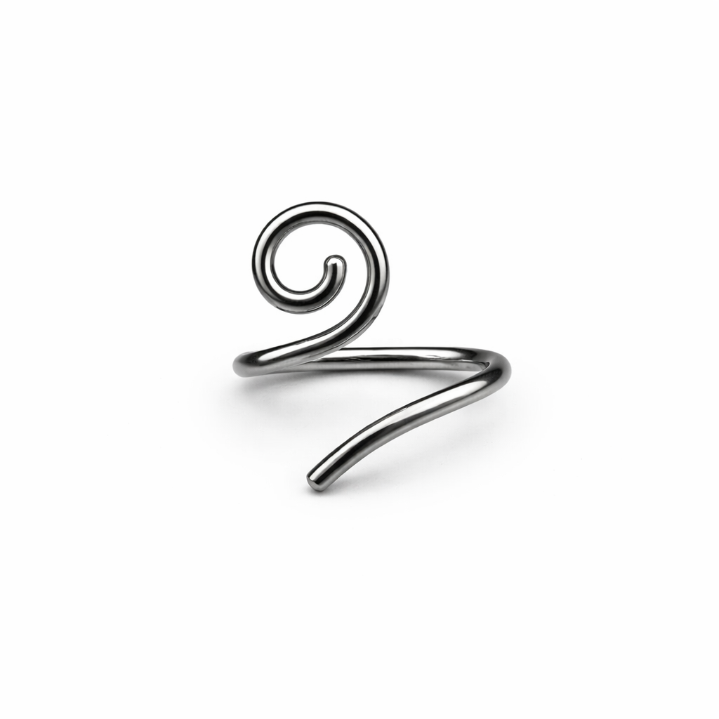 Piercing Segmento Espiral em Titânio