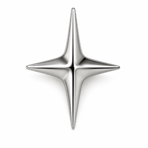 Piercing Topo em Titânio Estrela Vortex Geométrica