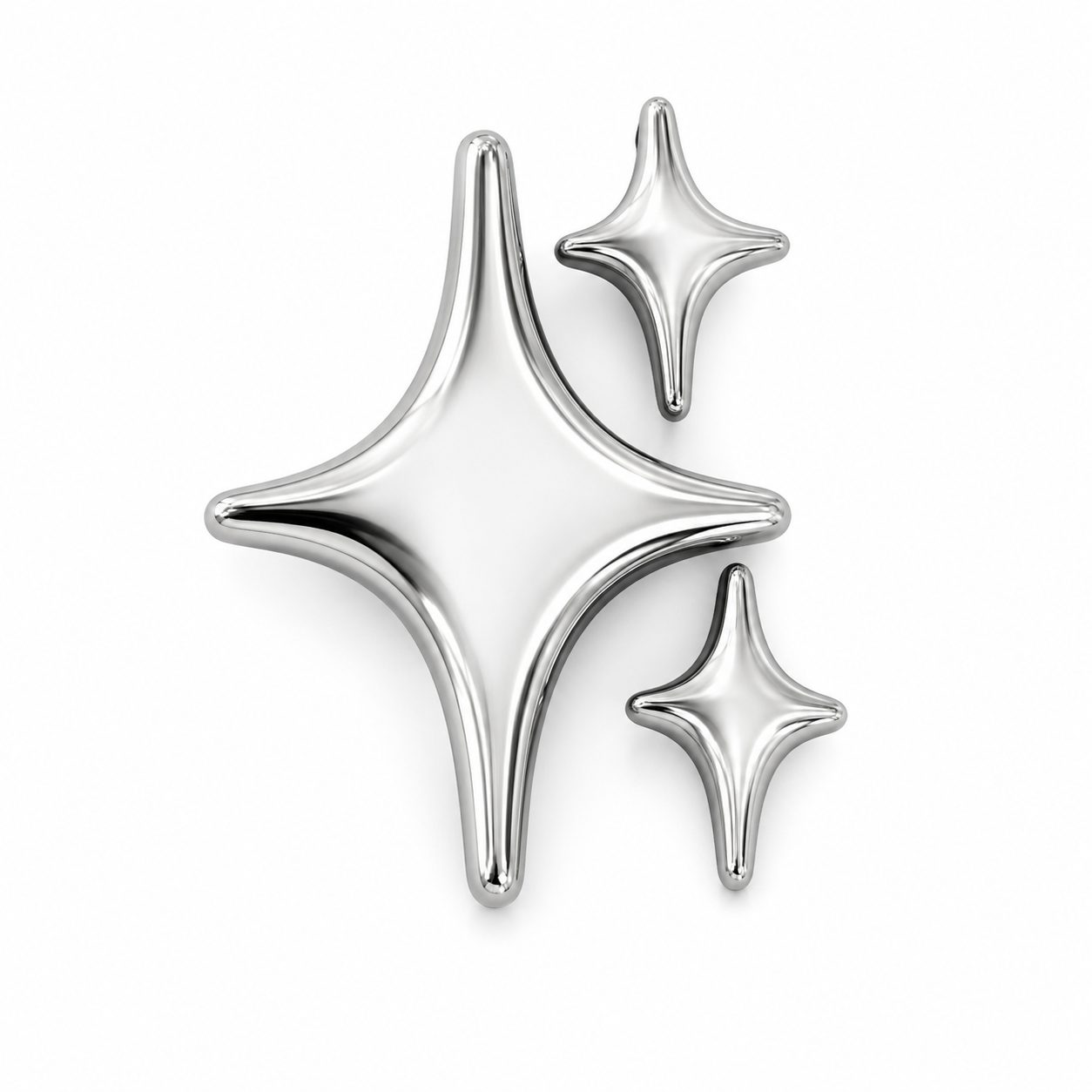 Piercing Topo em Titânio Estrelas 3D Lisas