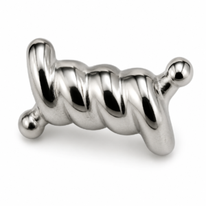 Piercing Topo em Titânio Fios Torcidos – Design Orgânico Premium