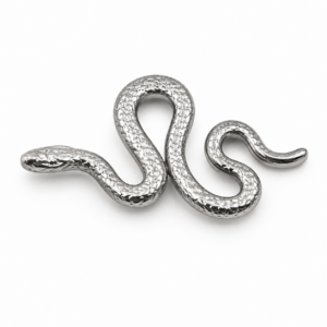 Piercing Topo em Titânio Formato Serpente Texturizada