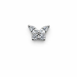 Topo de Piercing Borboleta Detalhada em Titânio