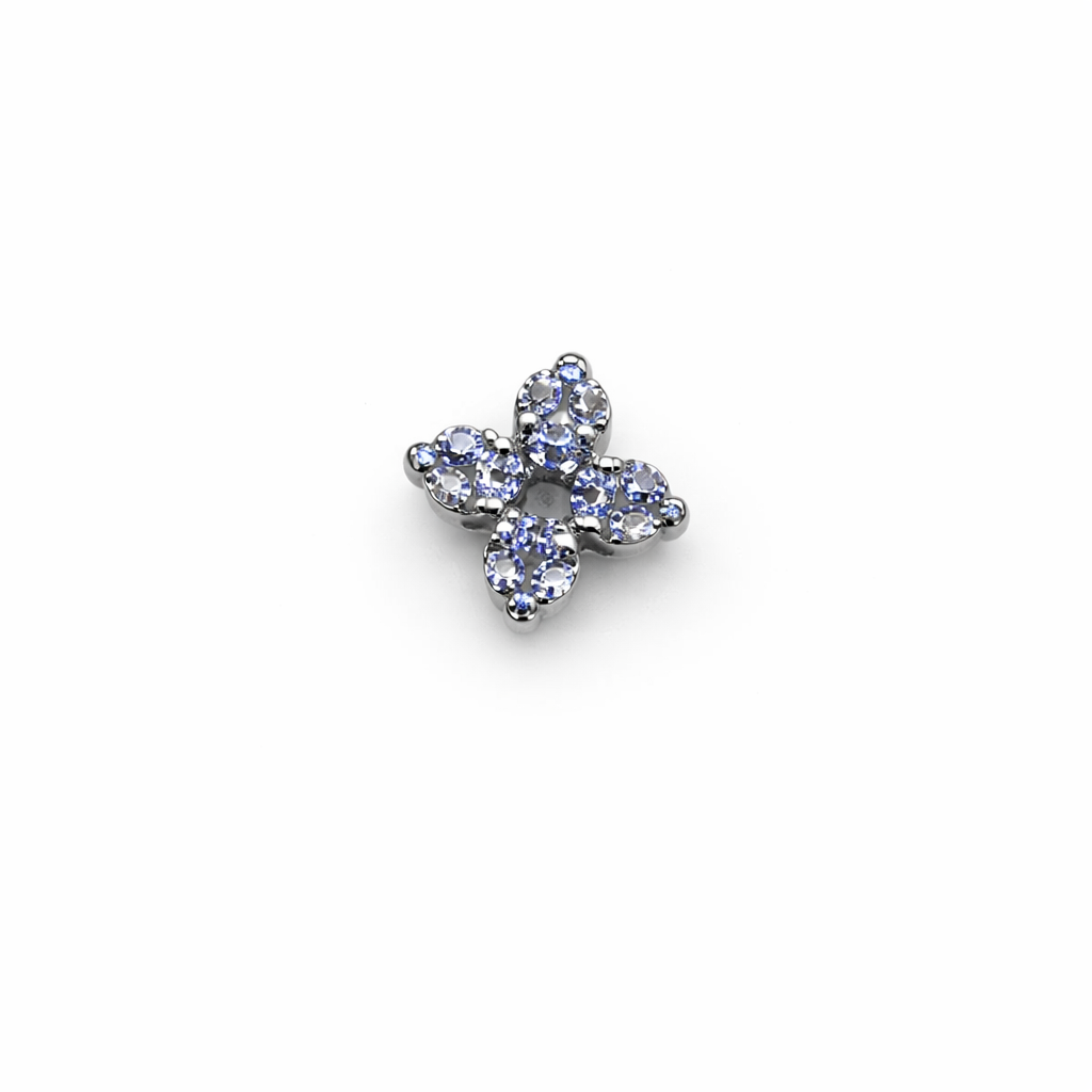 Topo de Piercing Trevo de 4 Folhas em Titânio